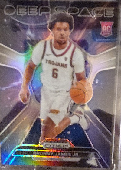 2024 Panini Prizm Draft Picks #19 Bronny James Jr. Deep Space — front