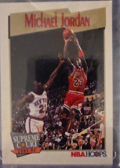 1991-92 NBA Hoops Supreme Court #455 Michael Jordan — front