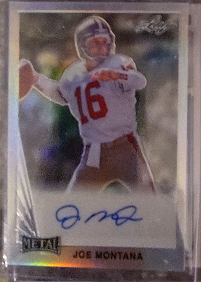 1990 Leaf Metal #Joe Montana — front
