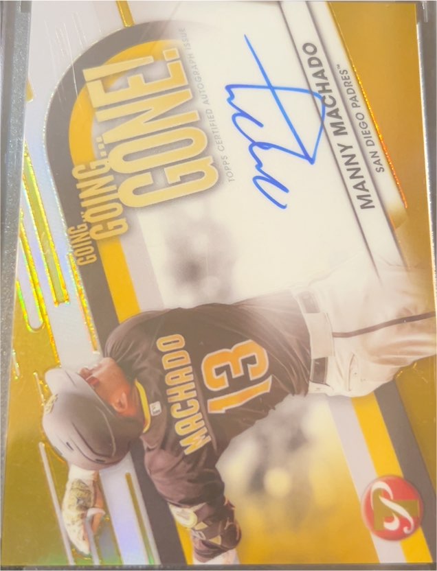 2023 Topps Pristine Going, Going, Gone! Autographs Manny Machado #GA-MM — front