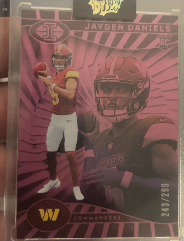 2024 Panini Illusions #93 Jayden Daniels Orange Trophy Collection — front