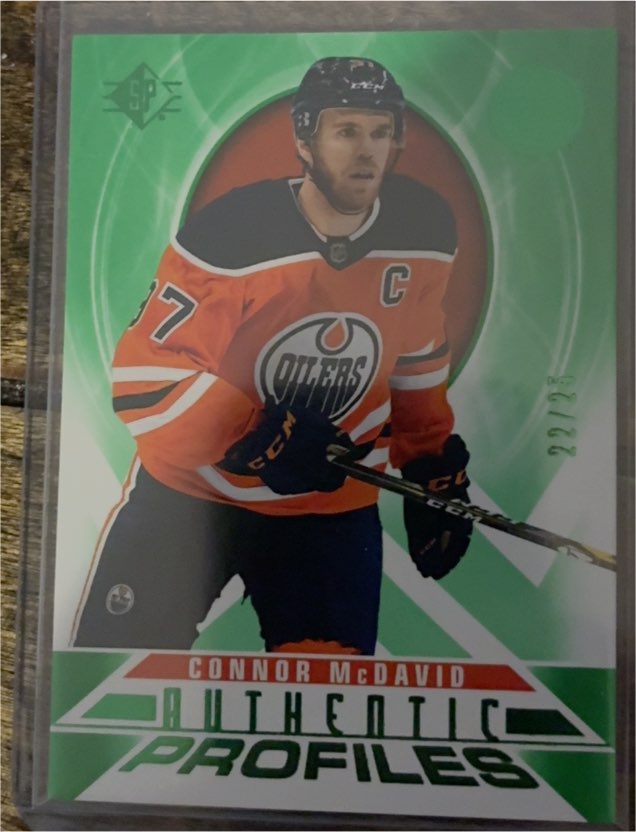 2020-21 Upper Deck SP Authentic #AP-1 Connor McDavid Authentic Profiles — front