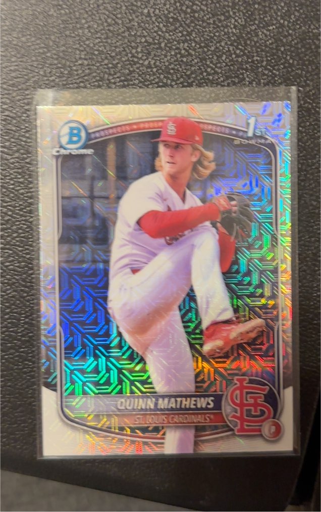 2025 Bowman Chrome #BCP-25 Quinn Mathews — front