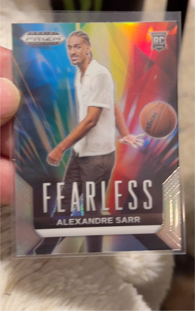 2024 Panini Prizm Draft Picks #16 Alexandre Sarr Fearless Silver — front