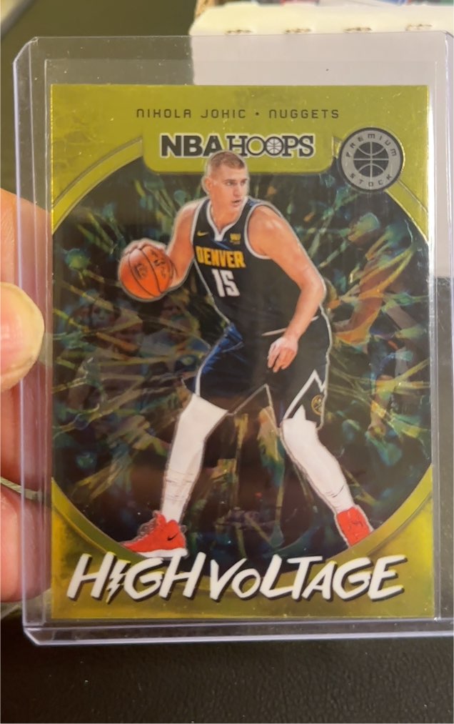 2019-20 Panini NBA Hoops Premium Stock #21 Nikola Jokic High Voltage — front