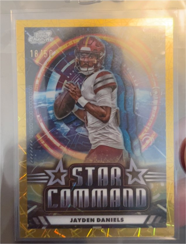 2024 Topps Chrome Cosmic #SC-25 Jayden Daniels Star Command — front