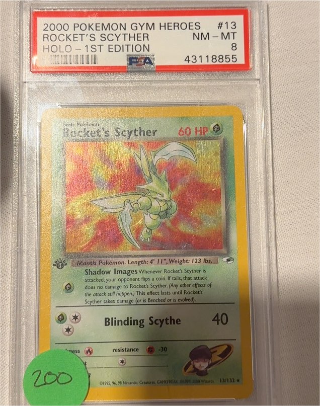 2000 Pokémon Gym Heroes #13 Rocket's Scyther — front