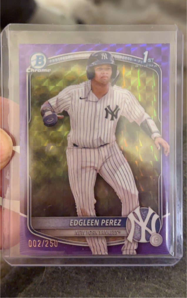 2025 Bowman Chrome #BCP-80 Edgleen Perez — front