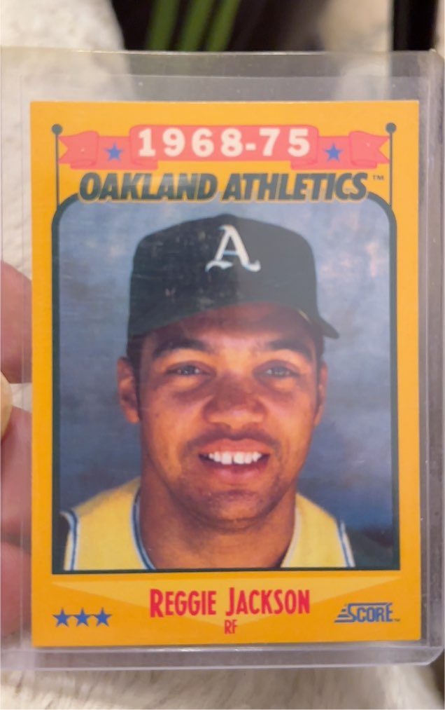 1988 Score #500 Reggie Jackson Oakland Athletics — front