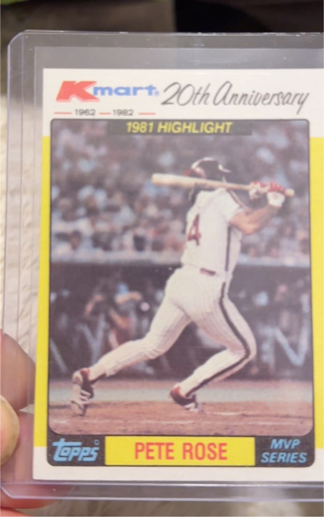 1982 Topps Kmart 20th Anniversary #44 Pete Rose — front