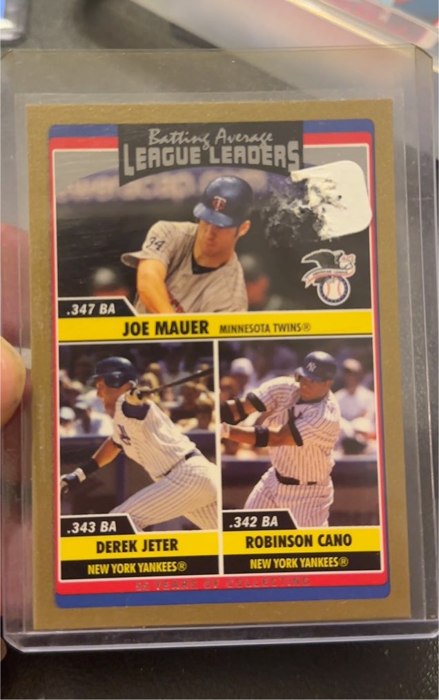 2006 Topps Update #UH203 Joe Mauer Derek Jeter Robinson Cano — front