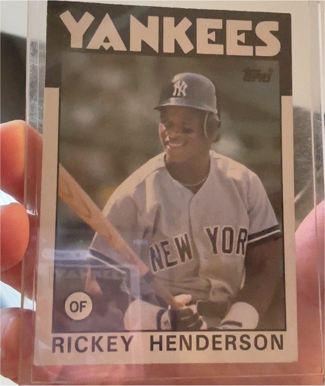 1986 Topps #500 Rickey Henderson — front