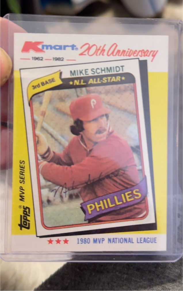 1982 Topps Kmart 20th Anniversary #39 Mike Schmidt Philadelphia Phillies — front