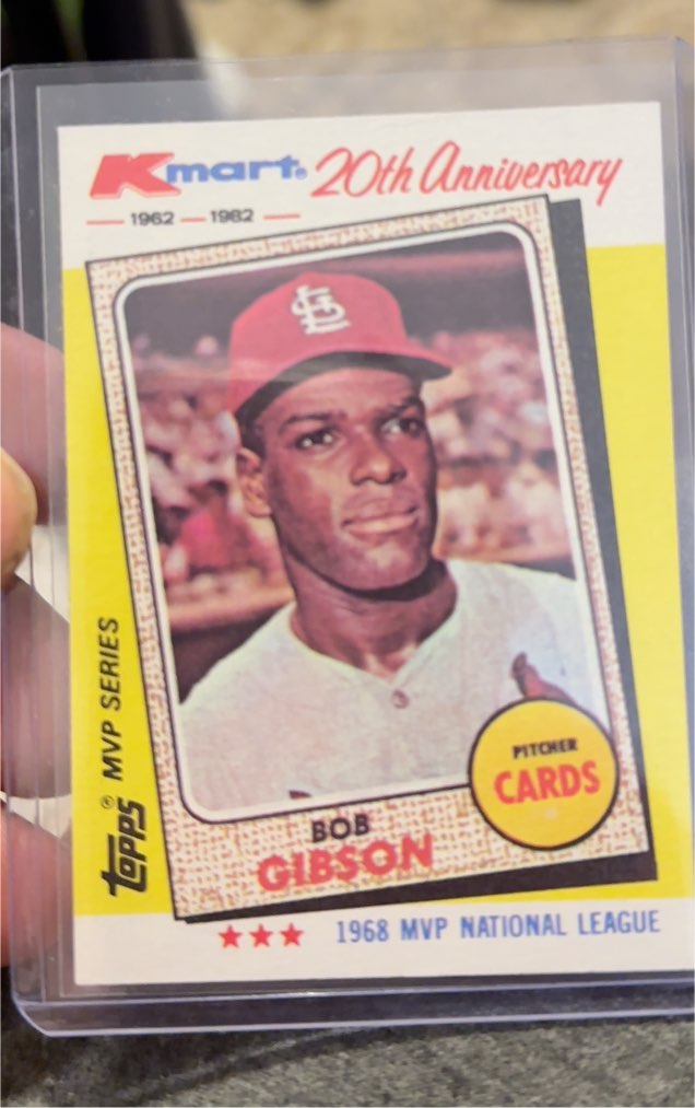 1982 Topps Kmart 20th Anniversary #14 Bob Gibson — front