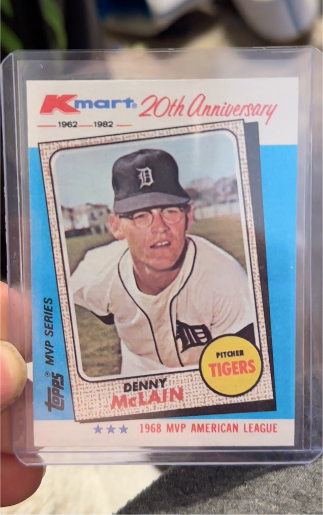 1982 Topps Kmart 20th Anniversary #13 Denny McLain — front