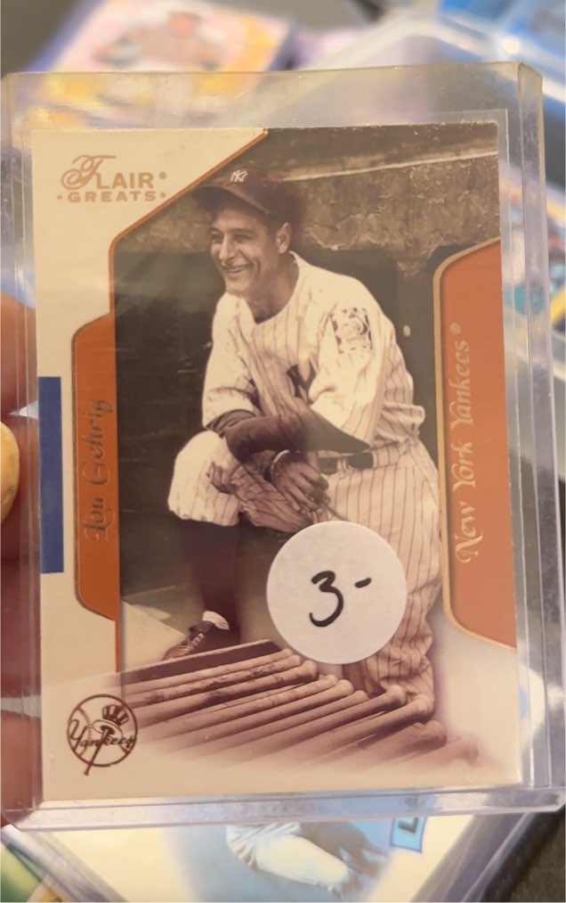 2003 Fleer Flair Greats #83 Lou Gehrig — front