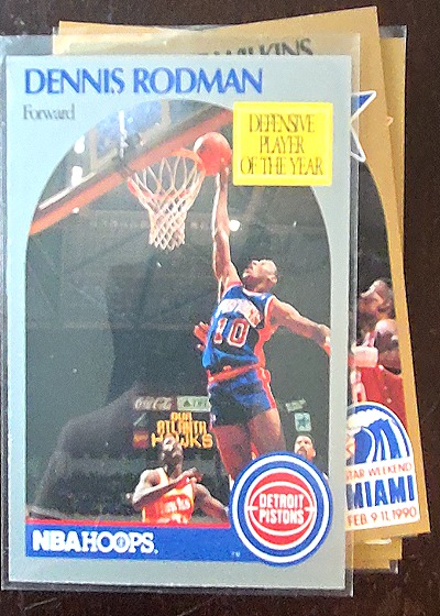 1990-91 NBA Hoops #109 Dennis Rodman Defensive Player of the Year — front