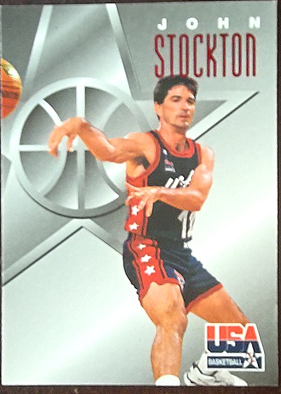 1996 SkyBox USA Texaco #12 John Stockton — front