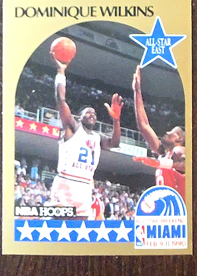 1990-91 Hoops #12 Dominique Wilkins All-Star East — front