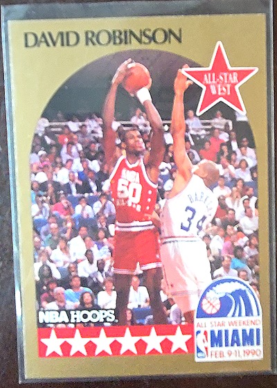 1990-91 NBA Hoops #24 David Robinson — front