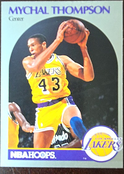 1990 Hoops #160 Mychal Thompson — front
