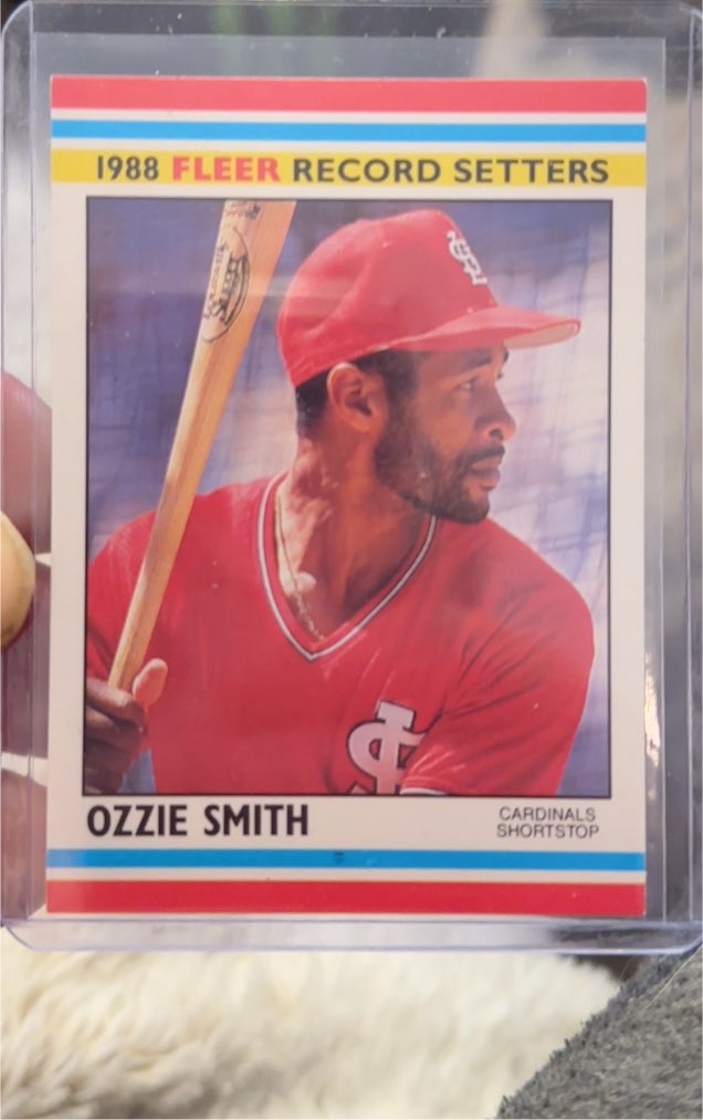 1988 Fleer Record Setters #38 Ozzie Smith — front