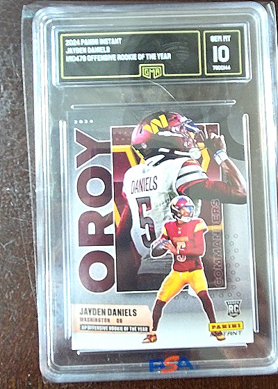 2024 Panini Instant #AW-OROY Jayden Daniels Offensive Rookie of the Year — front