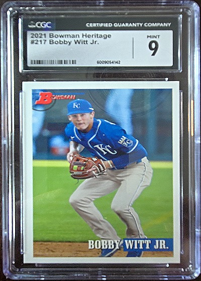 2021 Bowman Heritage #217 Bobby Witt Jr. — front