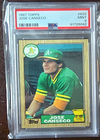 1987 Topps #620 Jose Canseco — front