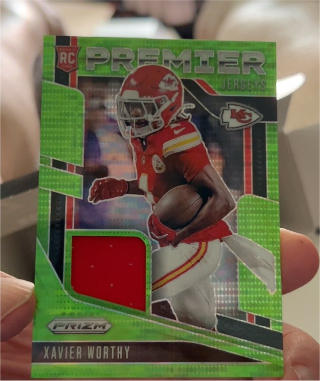 2024 Panini Prizm Premier Jerseys #PJ-XWY Xavier Worthy — front