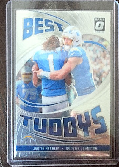 2024 Donruss Optic #12 Justin Herbert / Quentin Johnston Best Tuddys — front