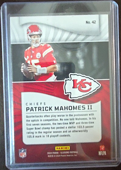 2020 Panini NFL Stickers #42 Patrick Mahomes II — front