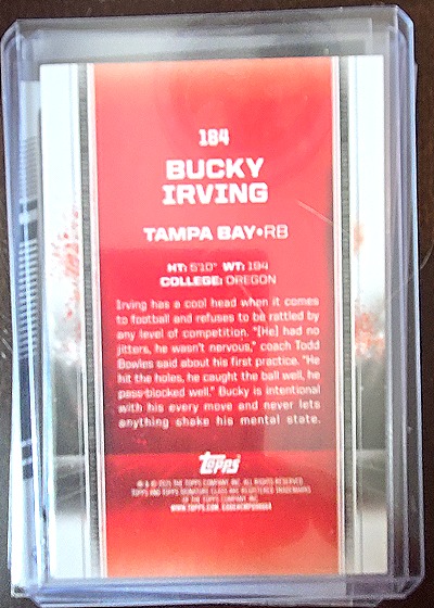 2024 Topps Signature #184 Bucky Irving — front