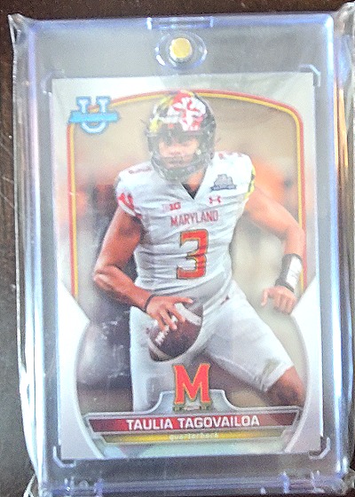 2022 Bowman University Chrome #3 Taulia Tagovailoa — front