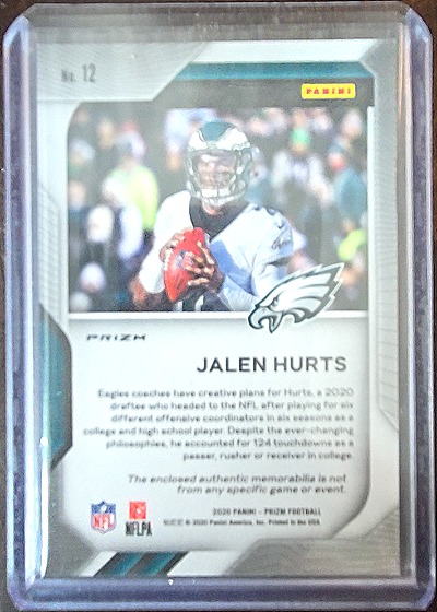 2020 Panini Prizm #12 Jalen Hurts — front