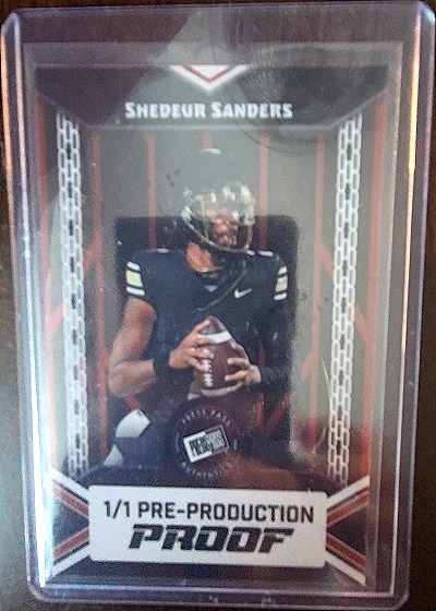 2024 Leaf Press Pass Shdeur Sanders 1/1 Pre-Production Proof — front