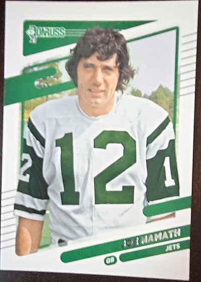 2021 Donruss #42b Joe Namath No Helmet Variation — front