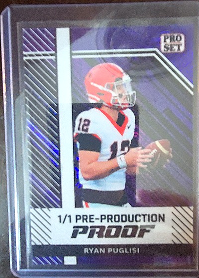 2024 Leaf Football 1/1 Pre-Production Proof Ryan Puglisi — front