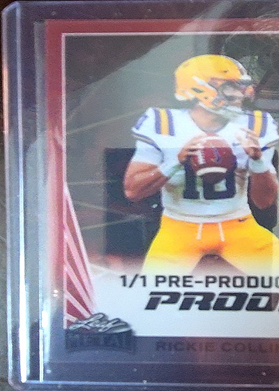 2024 Leaf Football 1/1 Pre-Production Proof Rickie Collins — front