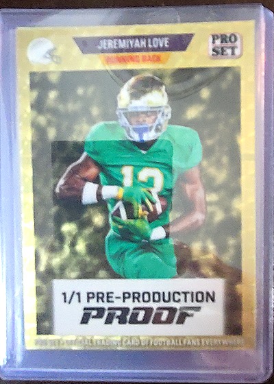 1989 Pro Set # Jeremyah Love — front