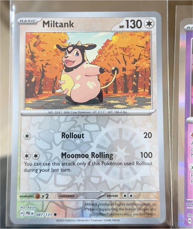 2025 Pokémon Prismatic Evolutions #081 Miltank — front