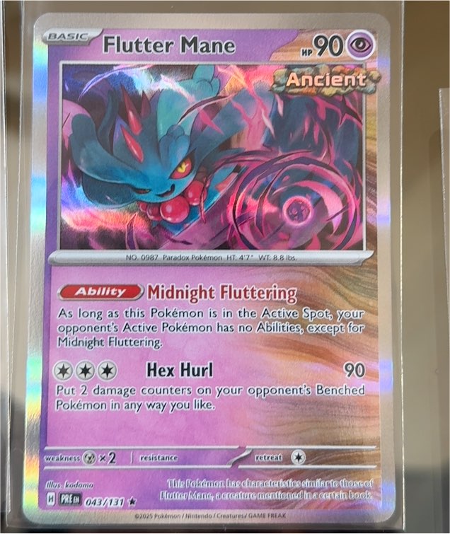 2025 Pokémon Prismatic Evolutions #043 Flutter Mane — front