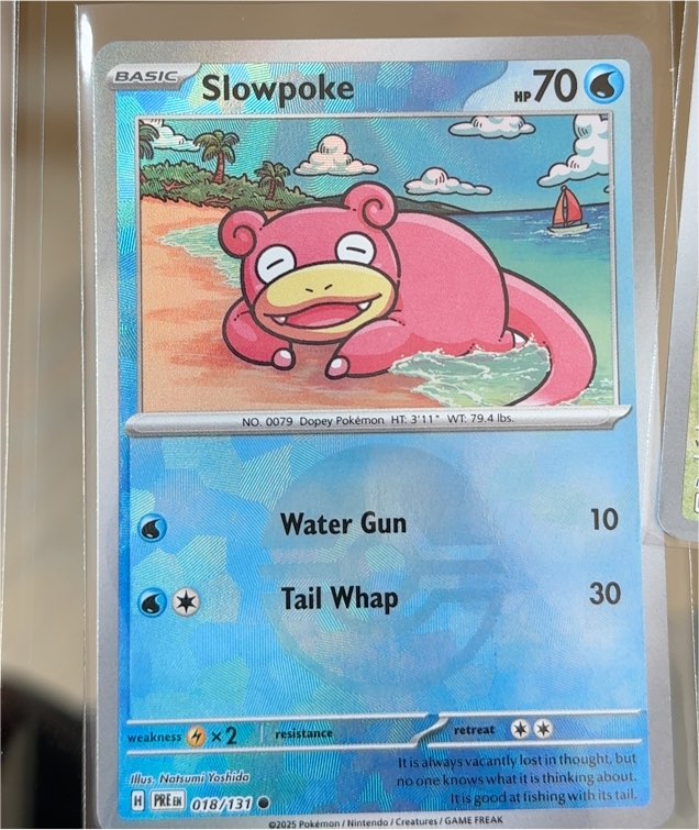 2025 Pokémon Prismatic Evolutions #018 Slowpoke — front