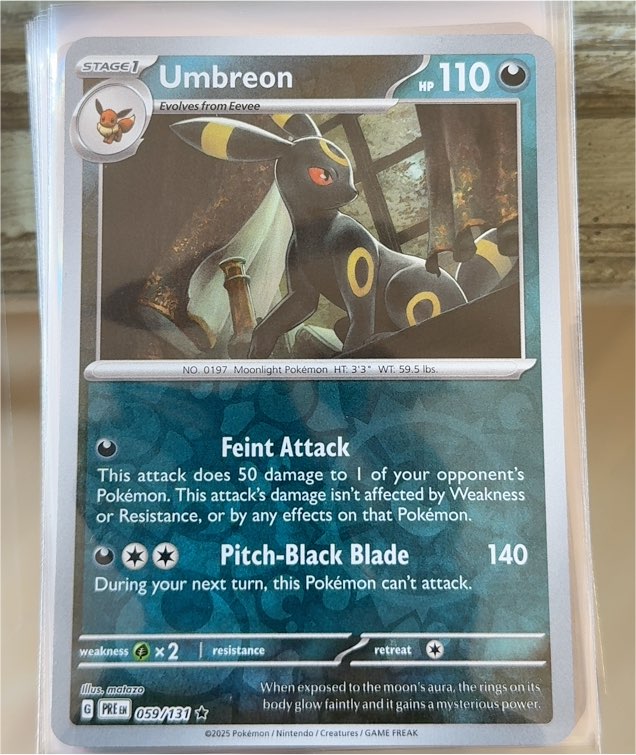 2025 Pokémon Prismatic Evolutions #059 Umbreon — front