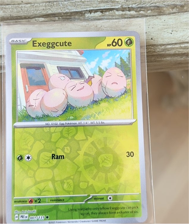 2025 Pokémon Prismatic Evolutions #001 Exeggcute — front