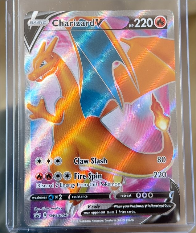 2020 Pokémon TCG Champions Path Black Star Promo SWSH050 Charizard V — front