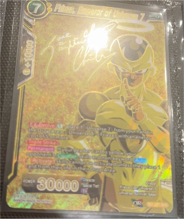 2018 Dragon Ball Super #TB1-077 Frieza, Emperor of Universe 7 SPR Signature — front
