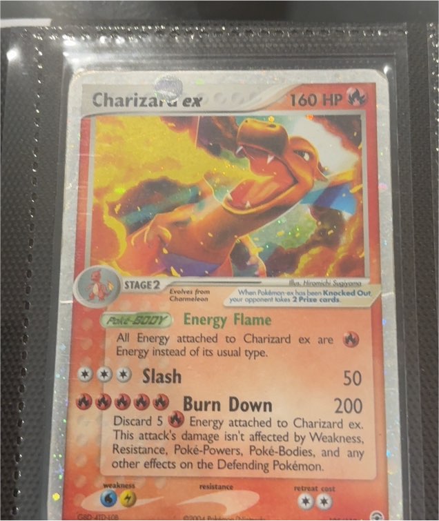 2004 Pokemon EX Fire Red & Leaf Green #105 Charizard ex — front