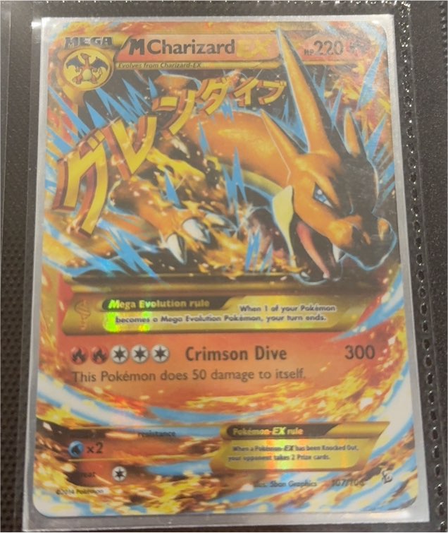 2014 Pokémon XY Flashfire #107/106 Mega Charizard EX — front