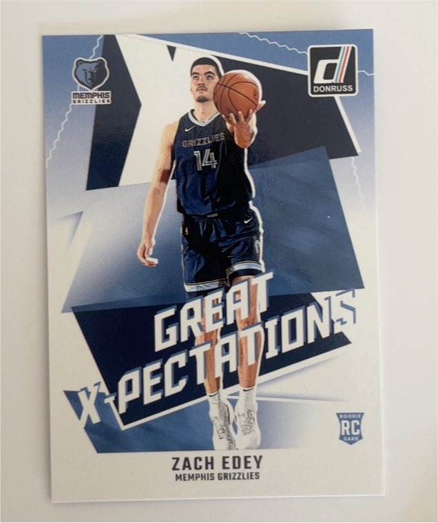 2024-25 Donruss #13 Zach Edey Great X-Pectations — front